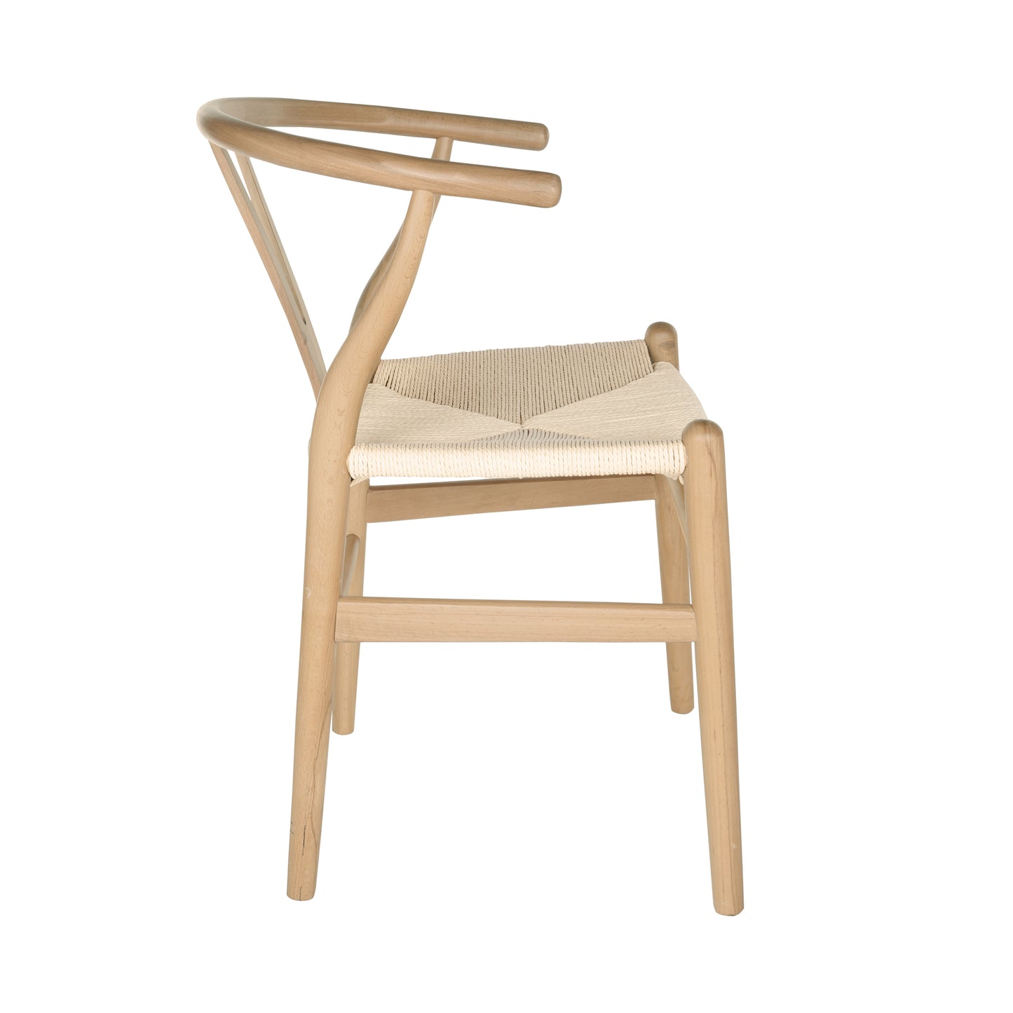 Evelina Side Chair in Natural Stained Frame and Natural Rush Seat - Set of 2